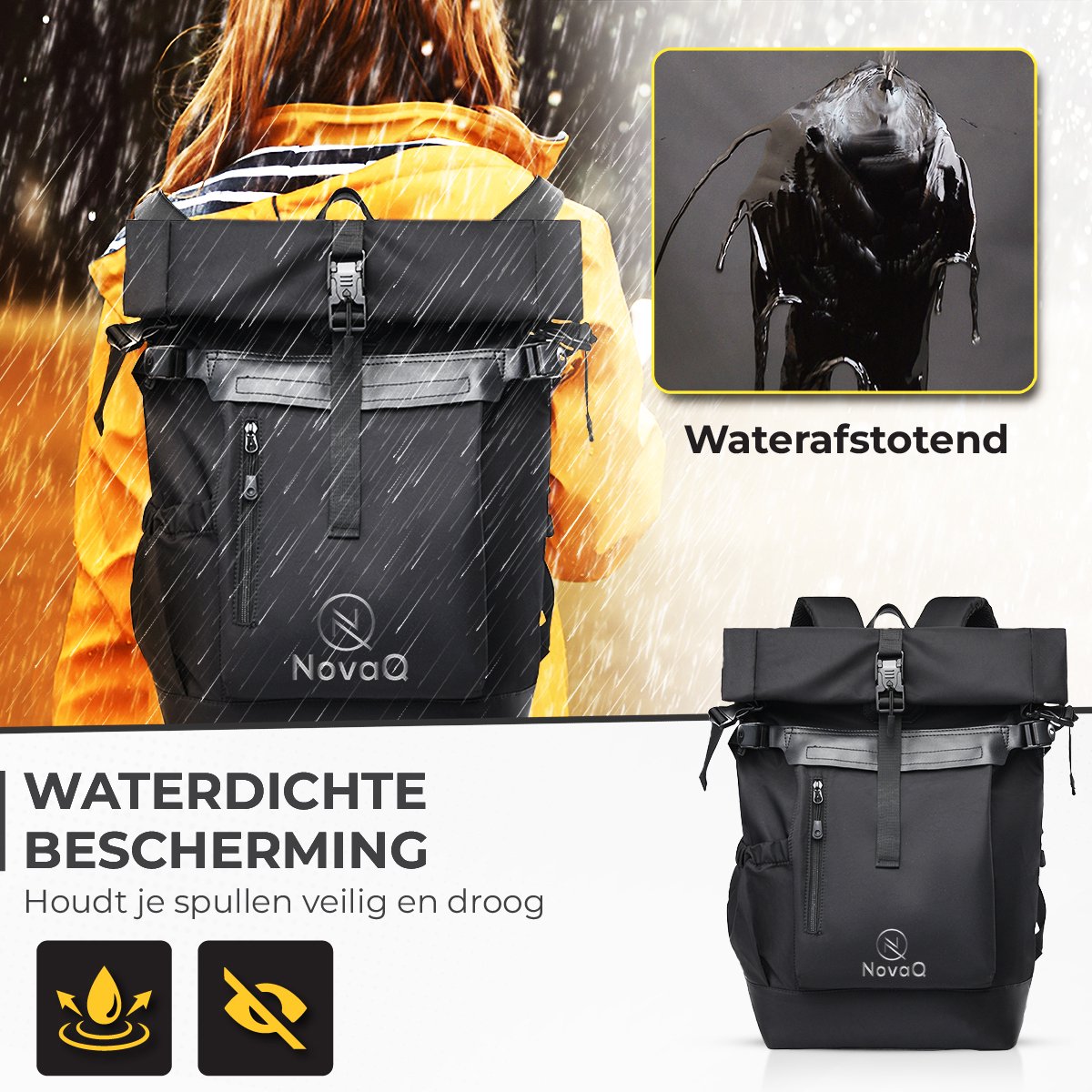 Rolltop Rugzak 40L (Anti-Theft)