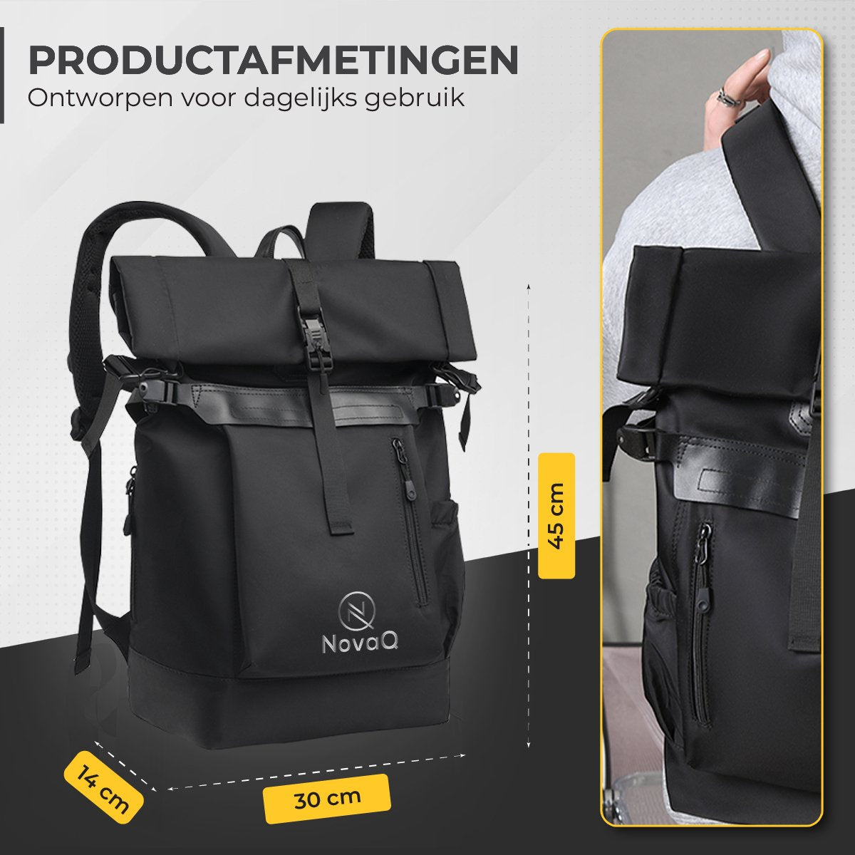 Rolltop Rugzak 40L (Anti-Theft)