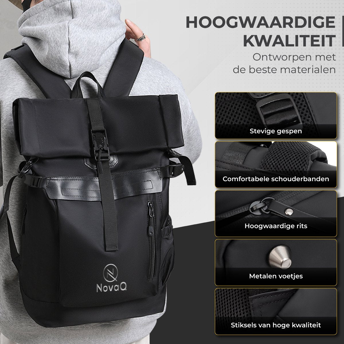 Rolltop Rugzak 40L (Anti-Theft)