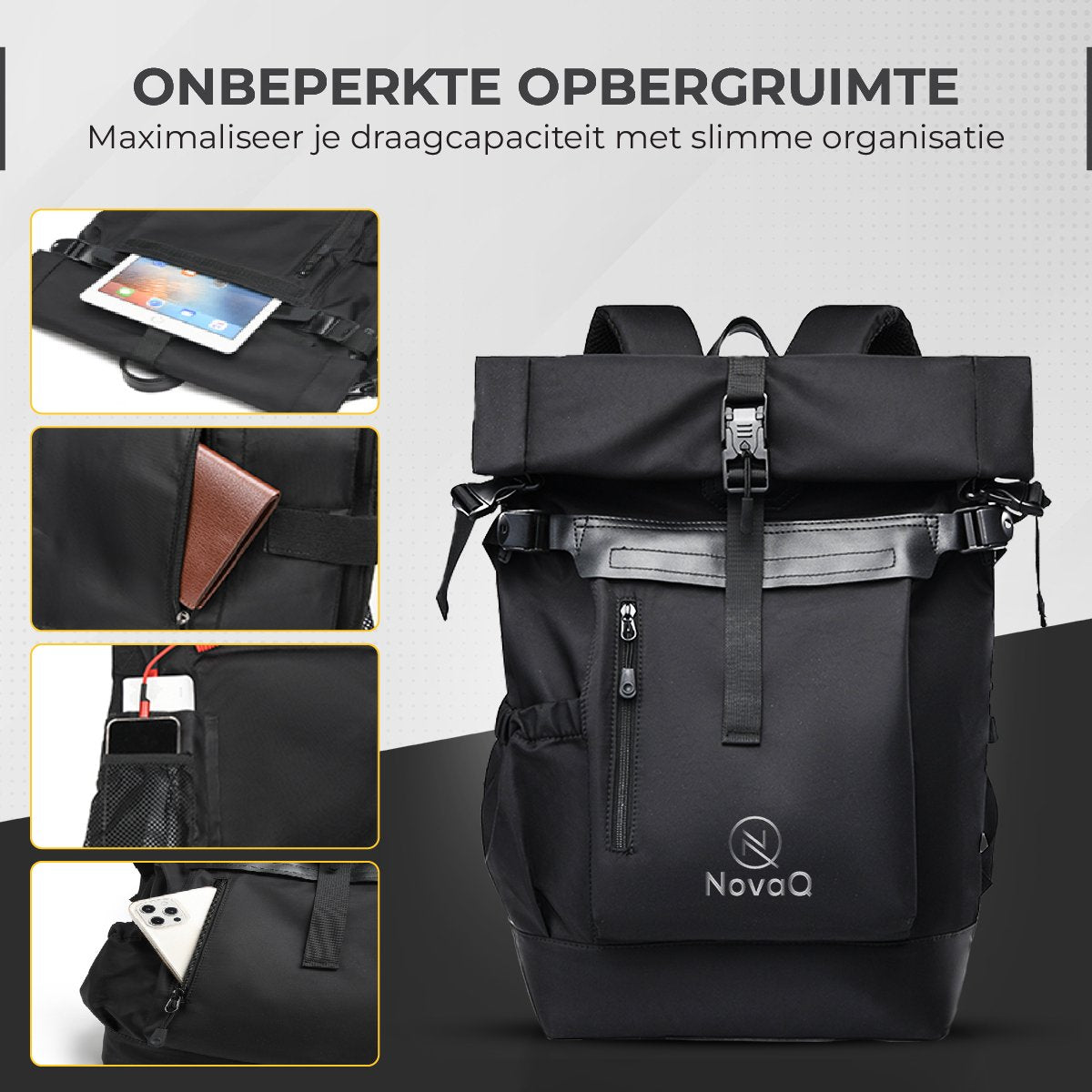 Rolltop Rugzak 40L (Anti-Theft)