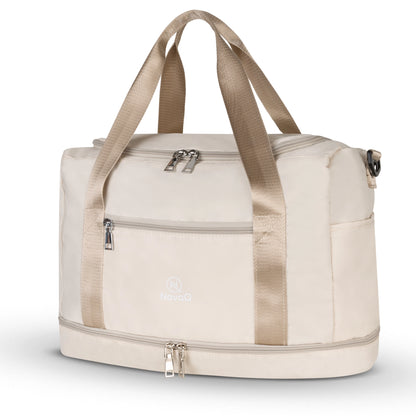 beige weekendtas