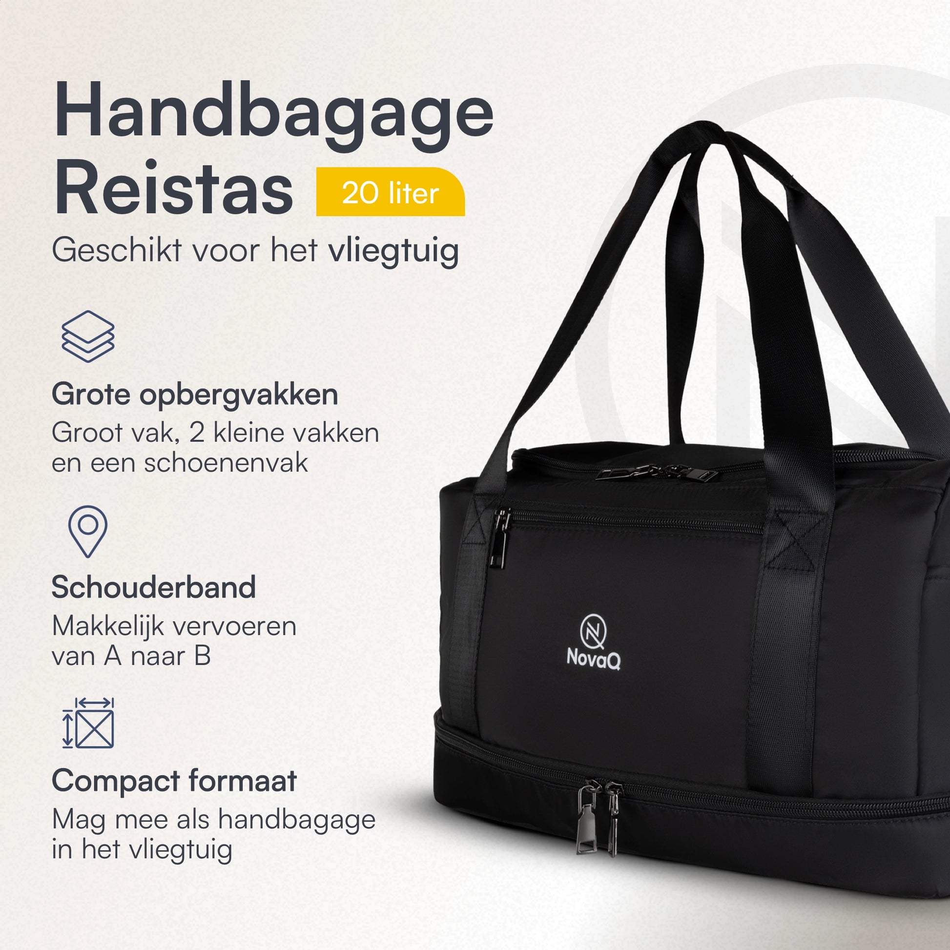 20L handbagage reistas
