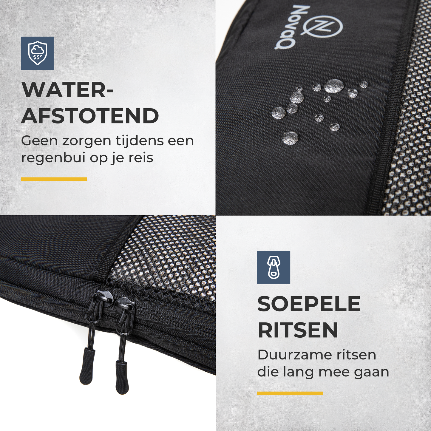NovaQ Packing Cubes 7-delig – Compressie Organizer Set