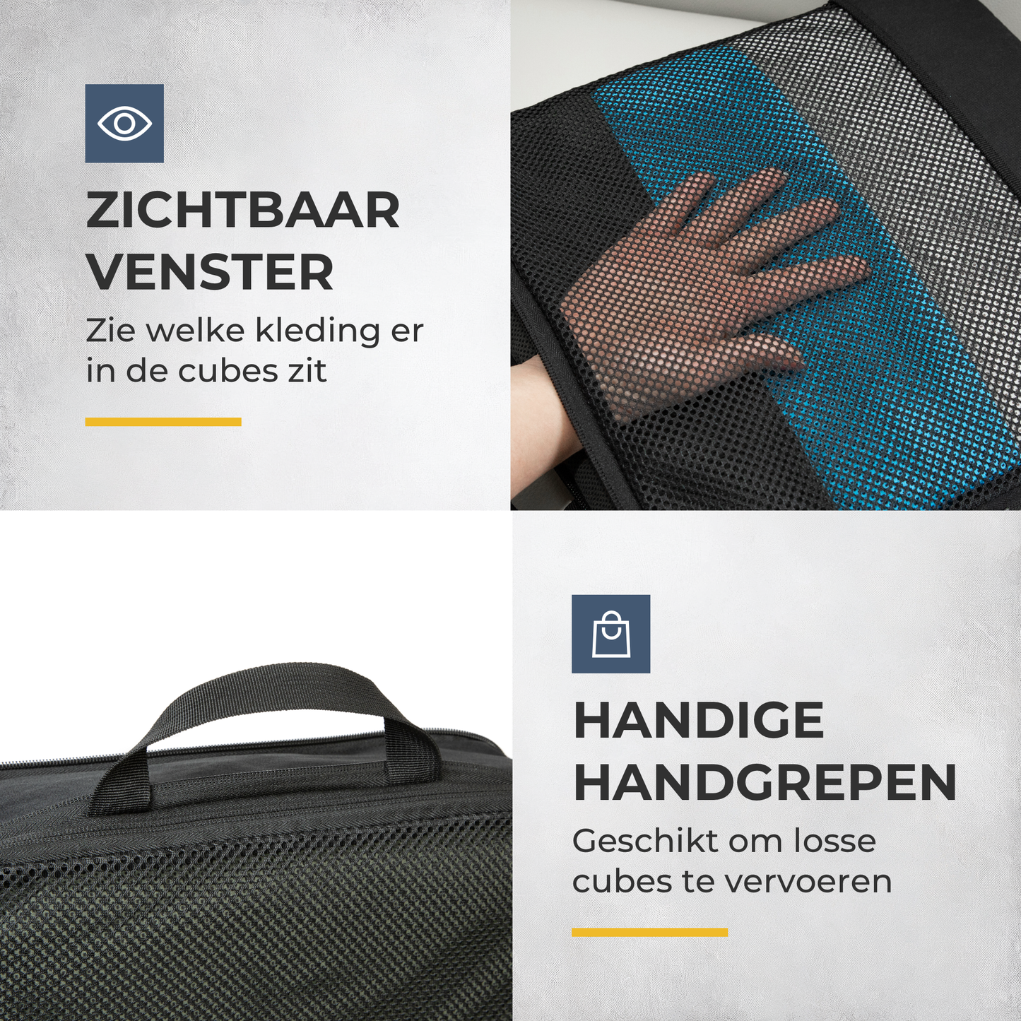 NovaQ Packing Cubes 7-delig – Compressie Organizer Set