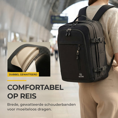 NovaQ Handbagage Rugzak Met Extra Vakken 20L