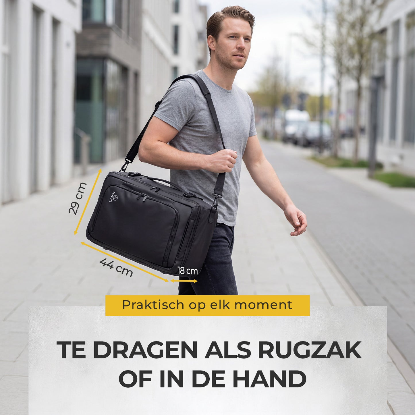 NovaQ Handbagage Rugzak Met Laptopvak
