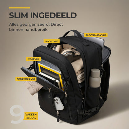 NovaQ Handbagage Rugzak Met Extra Vakken 20L