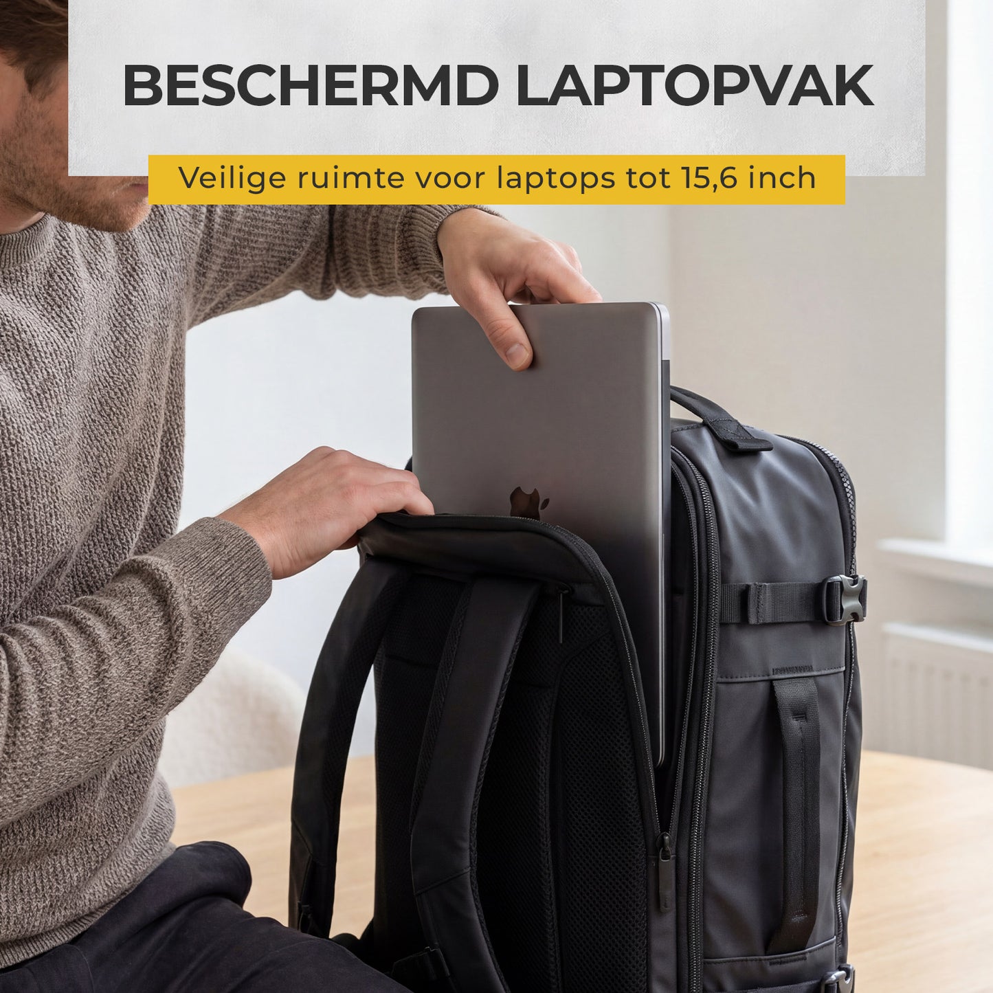 NovaQ Handbagage Rugzak Met Laptopvak