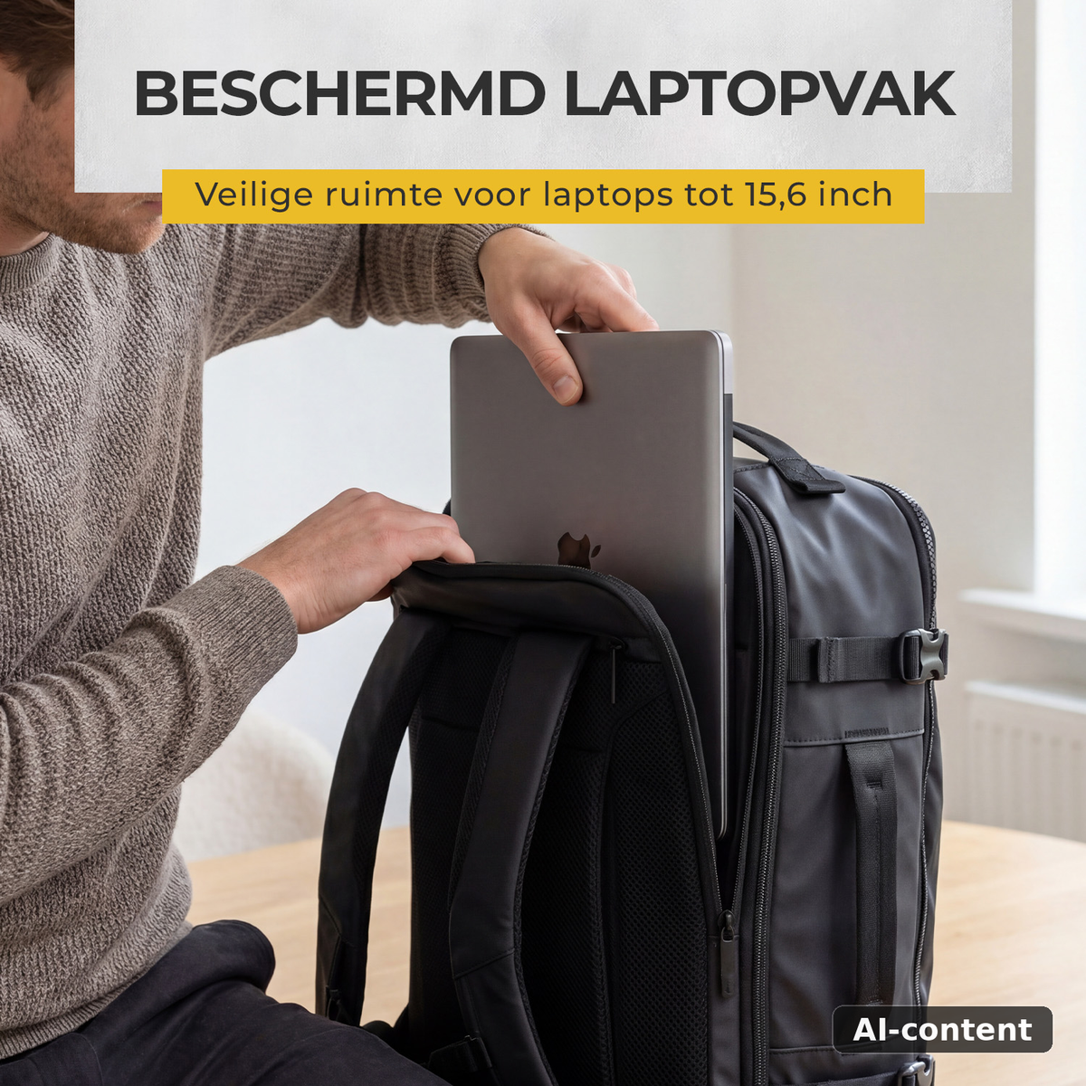 NovaQ Handbagage Rugzak Met Laptopvak