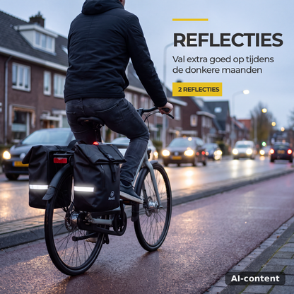 NovaQ Dubbele Fietstassen 48L – Waterdicht, voor E-bike & Gewone Fiets