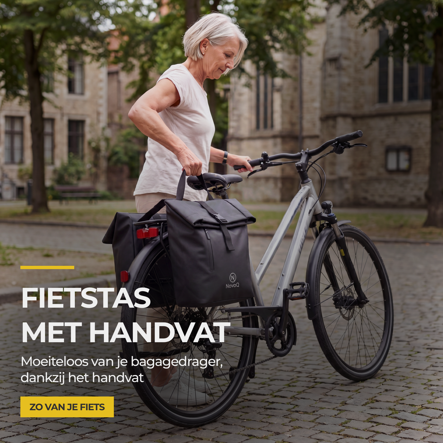 fietstas handvat zwart