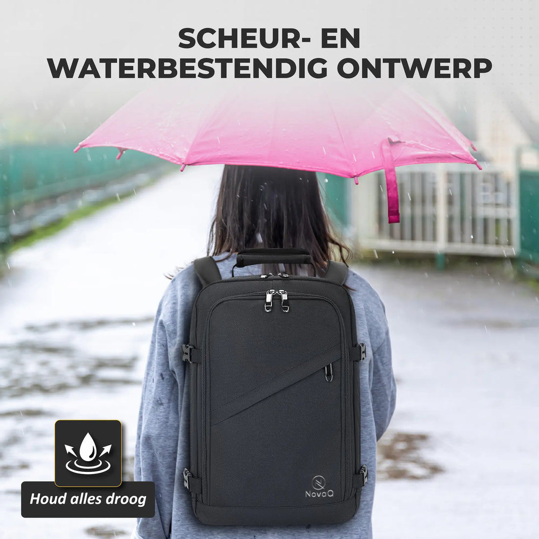 waterbestendige rugzak zwart